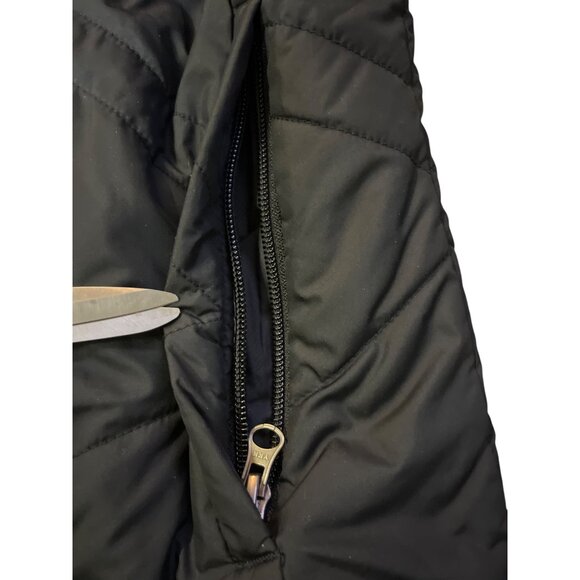 Columbia Vest Womens XL Used Black Quilted Faux Fur Collar Winter Fall - Picture 6 of 12